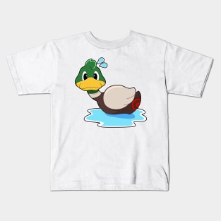 Duck Swimming Kids T-Shirt